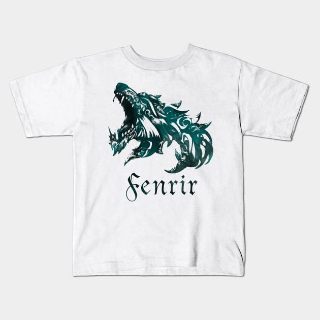 Fenrir Kids T-Shirt by Hedgeh0g